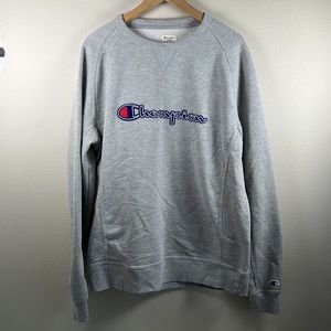 Champion Vintage Crewneck Sweater  Embroidered Logo Spell Out Size XL